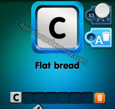 One Clue Flat Bread Answer 4 Pics 1 Word Daily Puzzle Answers