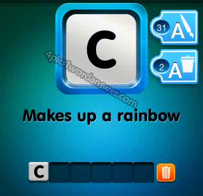 One Clue Makes Up A rainbow Answer 4 Pics 1 Word Daily Puzzle Answers