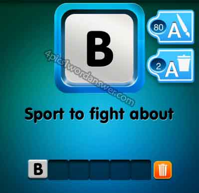 One Clue Sport To Fight About Answer 4 Pics 1 Word Daily Puzzle Answers
