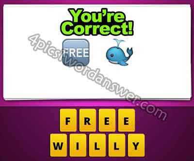 Guess The Emoji Sign and Whale | 4 Pics Word Daily Puzzle Answers