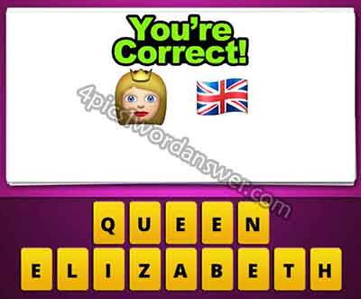 Guess The Emoji Queen And British Flag 4 Pics 1 Word Daily
