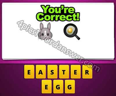 Guess The Emoji Rabbit And Fried Egg Pan 4 Pics 1 Word Daily Puzzle Answers - emoji game roblox answers