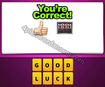 Guess The Emoji Thumbs Up And Slot Machine 777 4 Pics 1 Word Daily Puzzle Answers - roblox guess the emoji cheats