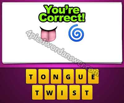 tung venskab Afspejling Guess The Emoji Tongue and Spiral Swirl | 4 Pics 1 Word Daily Puzzle Answers