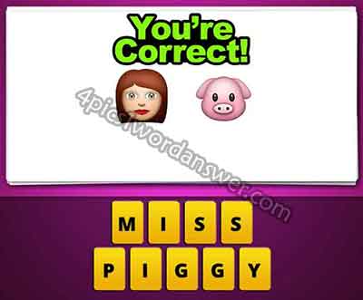 Guess The Emoji Woman And Pig 4 Pics 1 Word Daily Puzzle Answers - roblox guess that character answers emoji