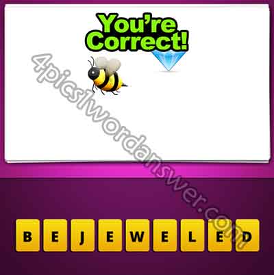 Guess Emoji Bee Diamond | 4 1 Word Daily Puzzle Answers