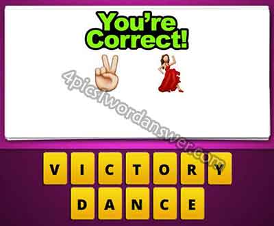 emoji-hand-peace-sign-and-dancer-woman