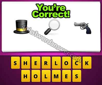 Guess The Emoji Top Hat Magnifying Glass Gun 4 Pics 1 Word Daily Puzzle Answers
