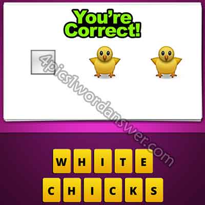 Guess The Emoji White Chick Chick | 4 Pics 1 Word Daily Answers