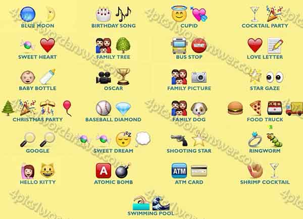 GuessUp Emoji 6 7 8 9 10 | 4 Pics 1 Word Daily Puzzle Answers