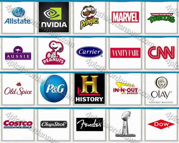 Logo Quiz Usa Brands Level 141 160 Answers 4 Pics 1 Word Daily