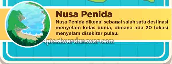 Jawaban Teka Teki Santai Nusa Penida Level 35 | 4 Pics 1 Word Daily